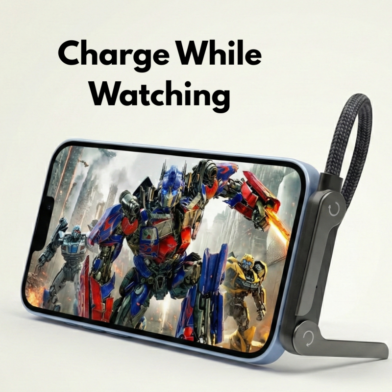 240W Super Fast Type-C Cable with 360° Aluminum Stand – Ultra Durable Charging Cord